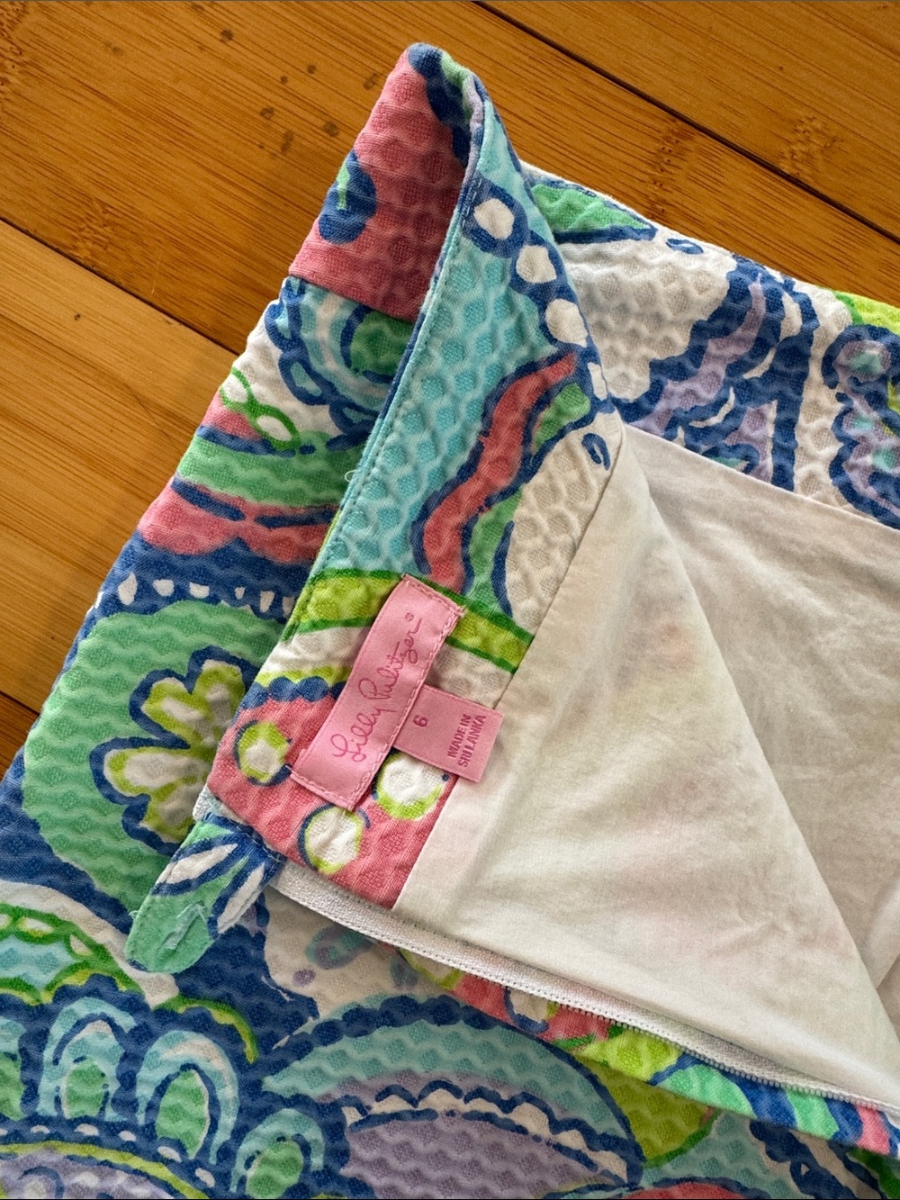 Lilly Pulitzer Colorful Paisley Mini Skort in Blue, Pink & Green - Picture 5 of 6